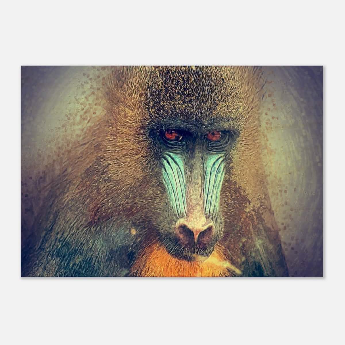 Da Vinci Animal Kingdom Wall art print collection | Wildlife | Mandrill - Wood Prints - 70x100 cm / 28x40″ - 10 mm