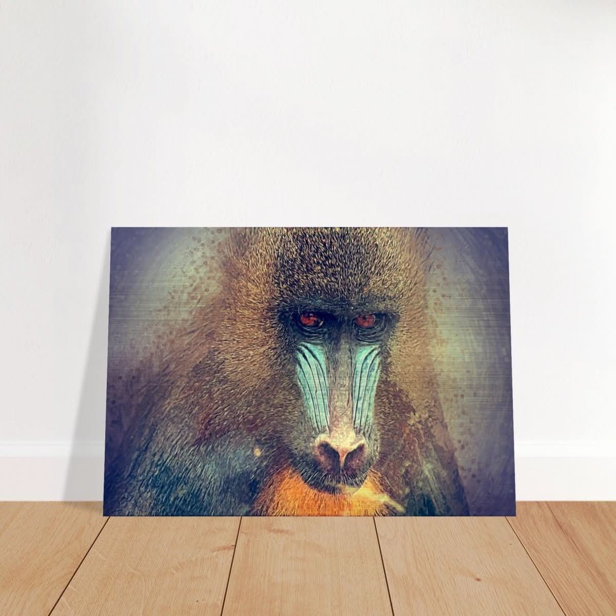Da Vinci Animal Kingdom Wall art print collection | Wildlife | Mandrill - Brushed Aluminum Print - 70x100 cm / 28x40″ -