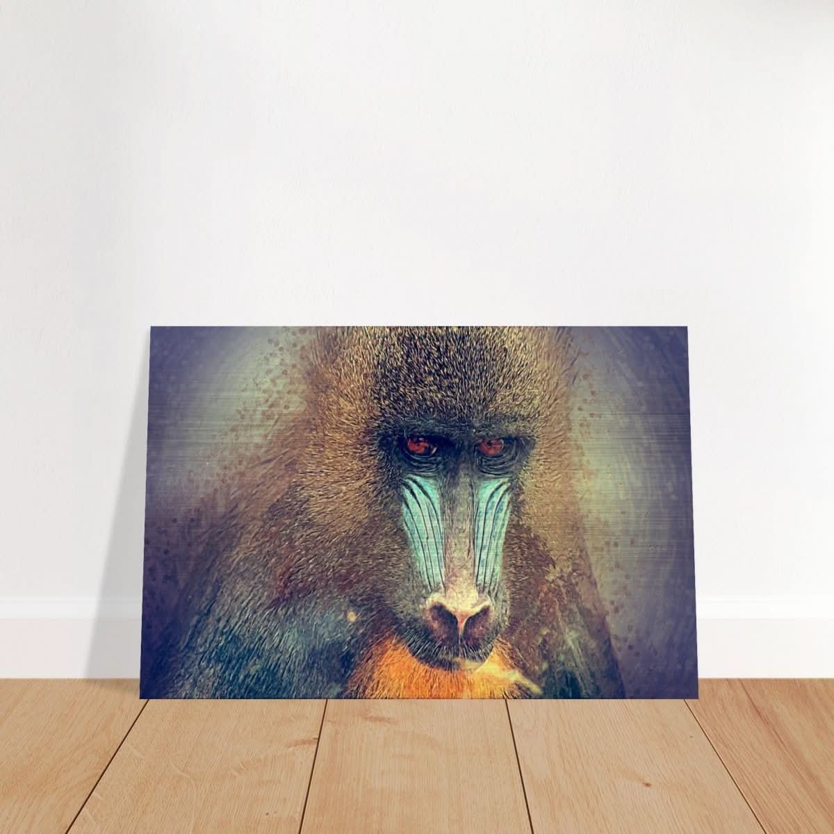 Da Vinci Animal Kingdom Wall art print collection | Wildlife | Mandrill - Brushed Aluminum Print - 30x45 cm / 12x18″ -