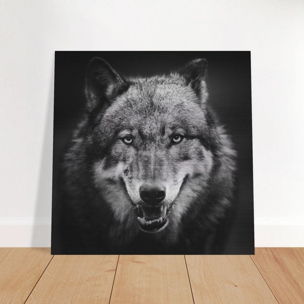 Da Vinci Animal Kingdom Wall art print collection | Wolf - Brushed Aluminum Print - 50x50 cm / 20x20″ -