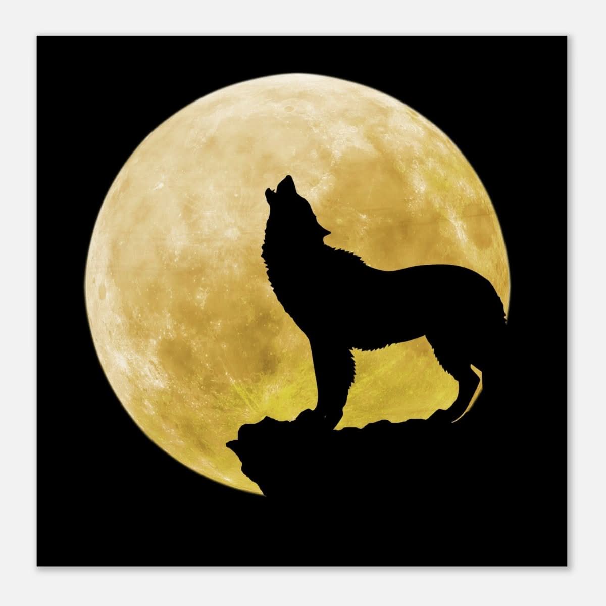 Da Vinci Animal Kingdom Wall art print collection | Wolf - Wood Prints - 60x60 cm / 24x24″ - 20 mm