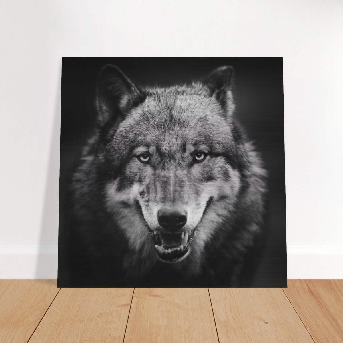 Da Vinci Animal Kingdom Wall art print collection | Wolf - Brushed Aluminum Print - 30x30 cm / 12x12″ -