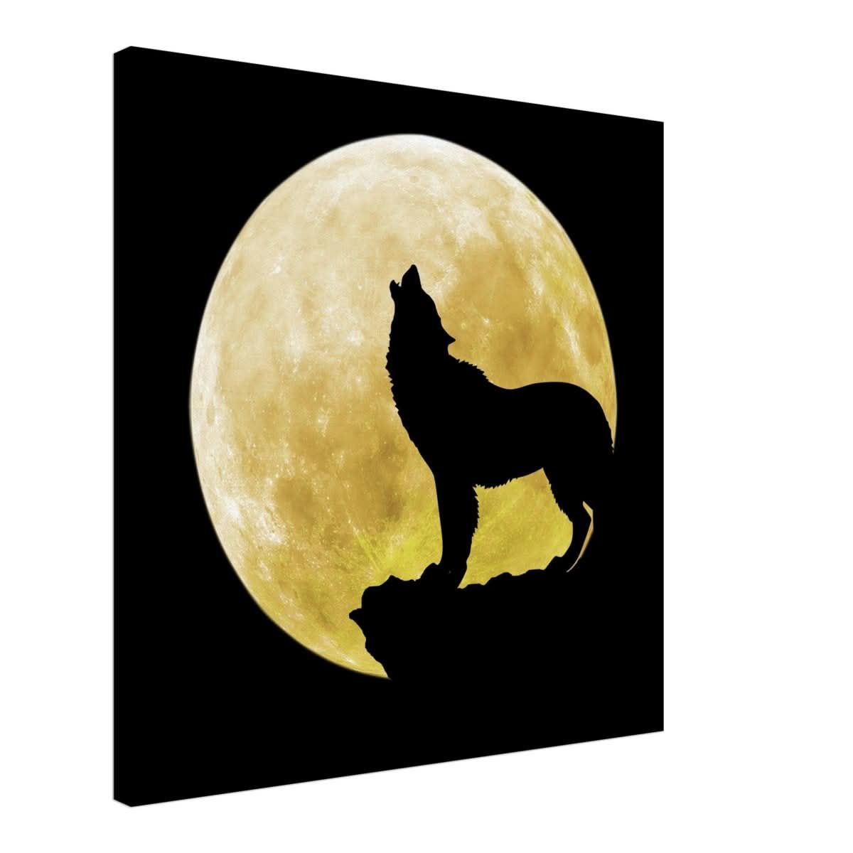 Da Vinci Animal Kingdom Wall art print collection | Wolf - Canvas - 60x60 cm / 24x24″ - Slim
