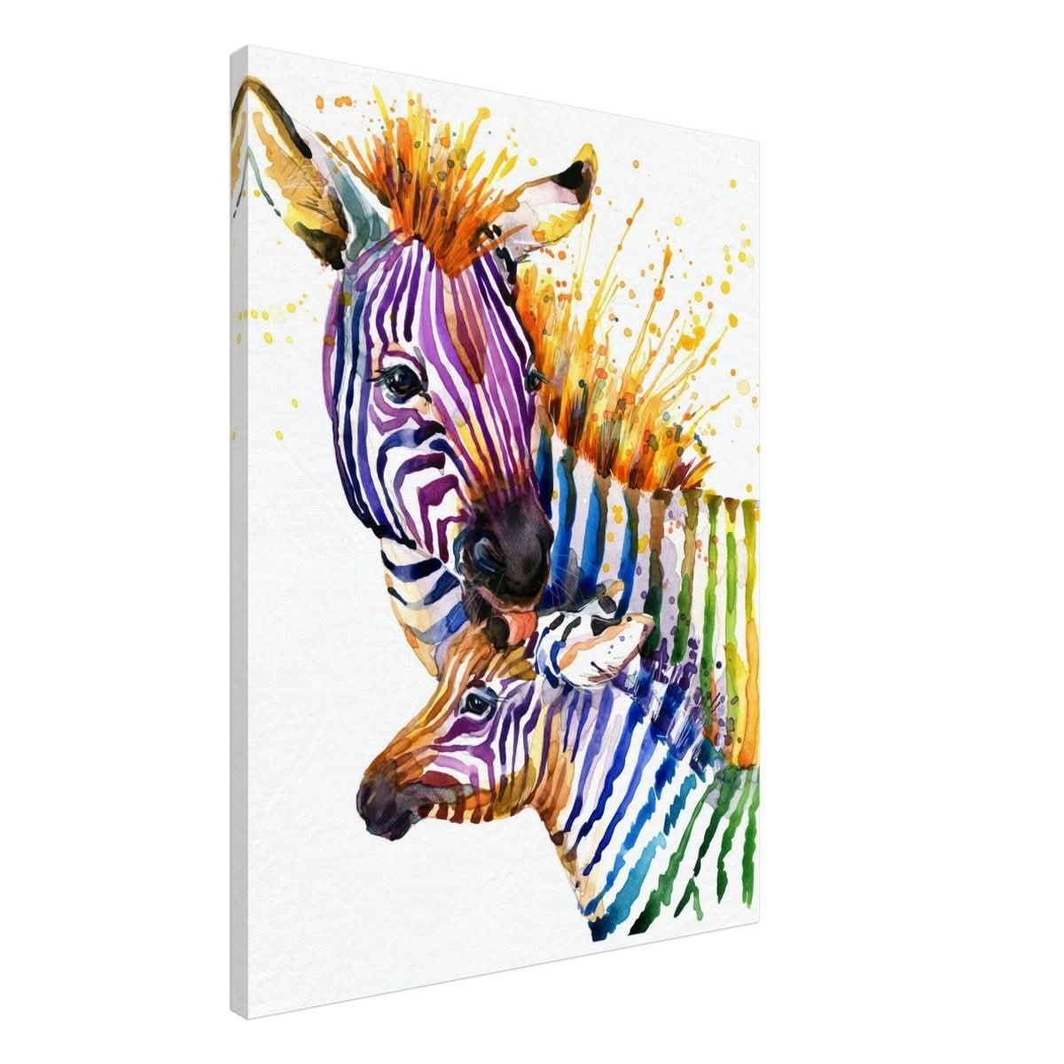 Da Vinci Animal Kingdom Wall art print collection | Zebra | Contemporary art print - Canvas - 60x80 cm / 24x32″ - Slim