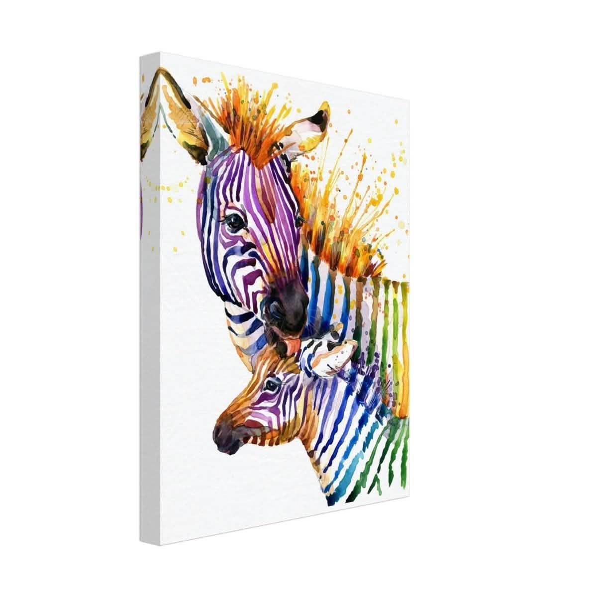 Da Vinci Animal Kingdom Wall art print collection | Zebra | Contemporary art print - Canvas - 30x40 cm / 12x16″ - Thick