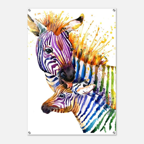 Da Vinci Animal Kingdom Wall art print collection | Zebra | Contemporary art print - Acrylic Print - 70x100 cm / 28x40″ -