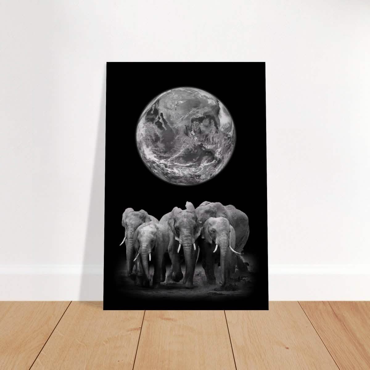 Da Vinci Animal Kingdom Wall art print | Elephant - Brushed Aluminum Print - 40x60 cm / 16x24″ -