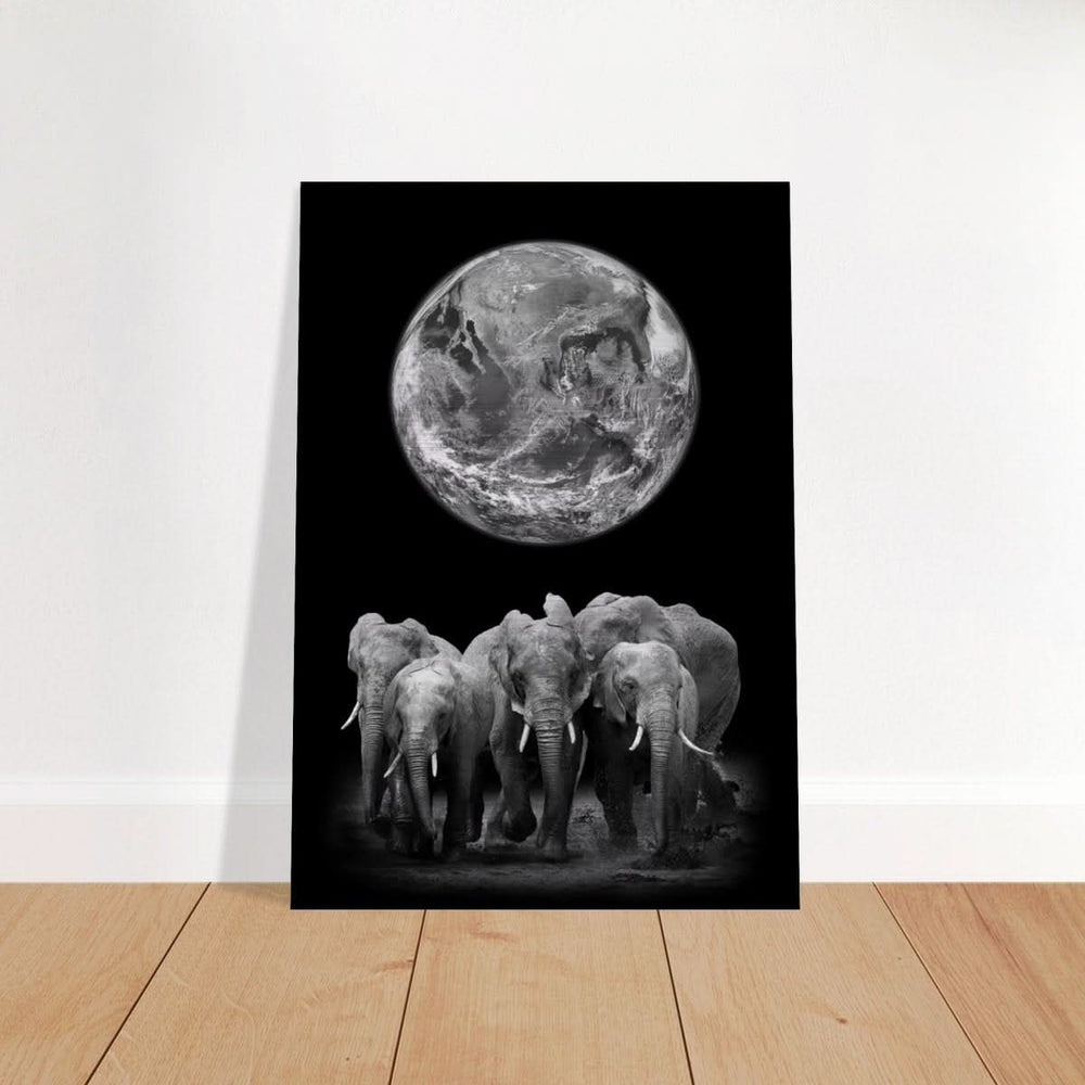 Da Vinci Animal Kingdom Wall art print | Elephant - Brushed Aluminum Print - 70x100 cm / 28x40″ -