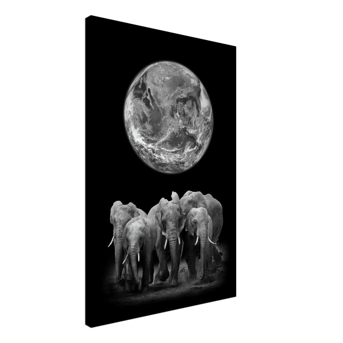 Da Vinci Animal Kingdom Wall art print | Elephant - Canvas - 60x90 cm / 24x36″ - Thick