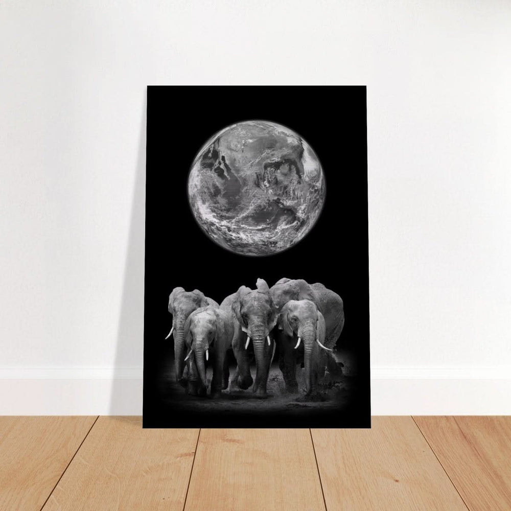 Da Vinci Animal Kingdom Wall art print | Elephant - Brushed Aluminum Print - 50x75 cm / 20x30″ -