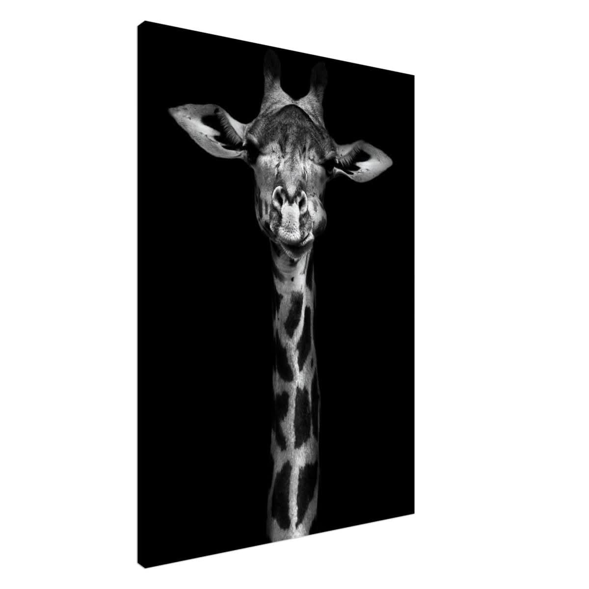Da Vinci Animal Kingdom Wall art print | Giraffe | Minimalist Black and white - Canvas - 70x100 cm / 28x40″ - Slim