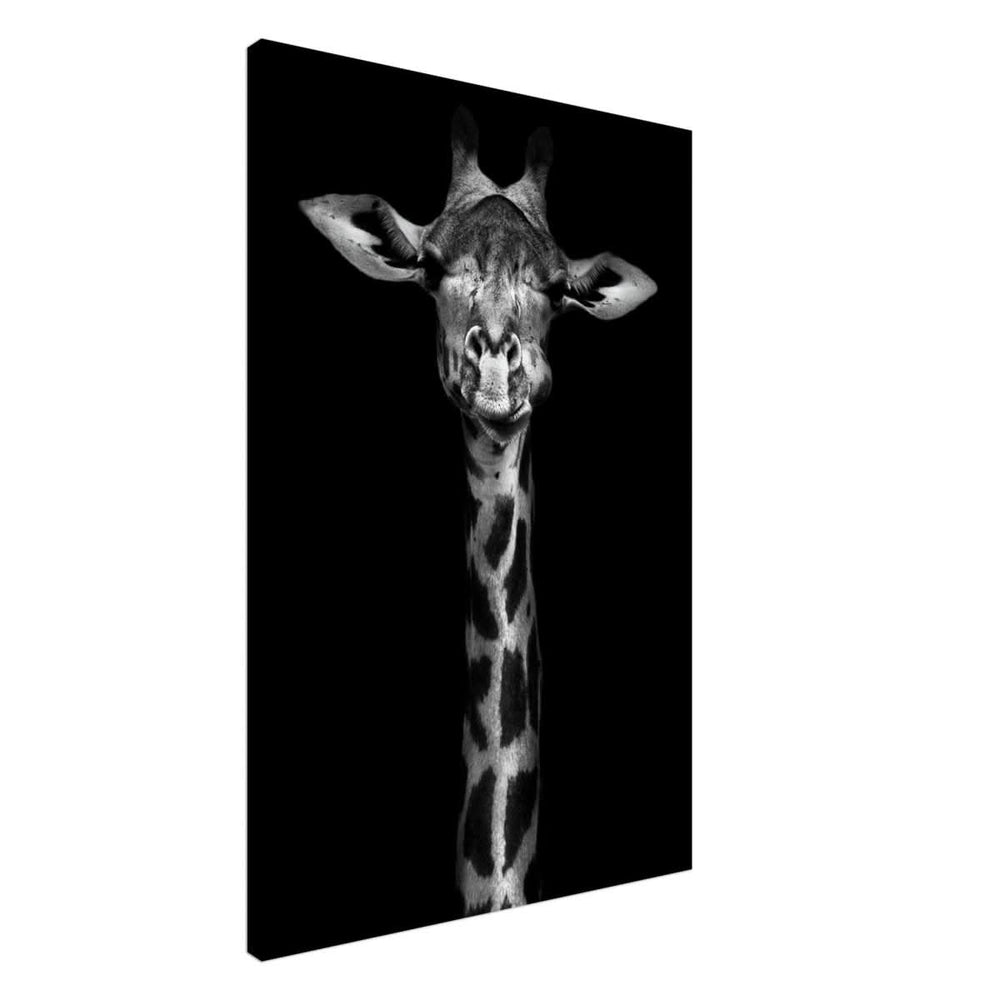 Da Vinci Animal Kingdom Wall art print | Giraffe | Minimalist Black and white - Canvas - 60x90 cm / 24x36″ - Slim