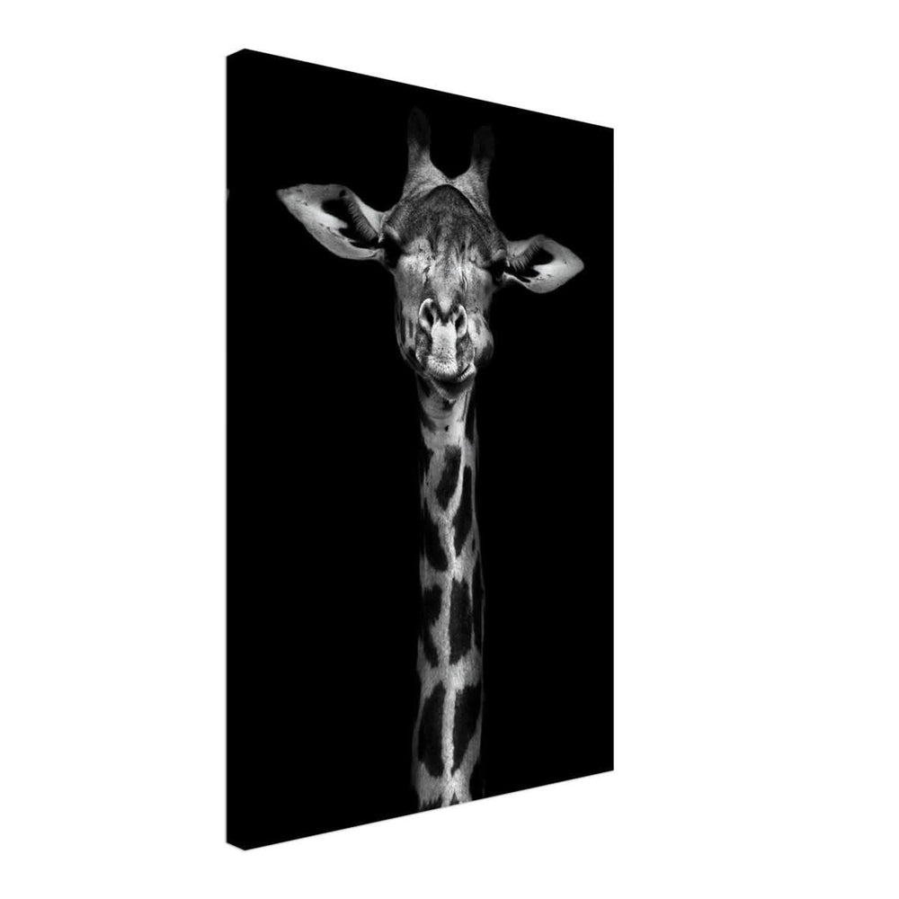 Da Vinci Animal Kingdom Wall art print | Giraffe | Minimalist Black and white - Canvas - 40x60 cm / 16x24″ - Slim