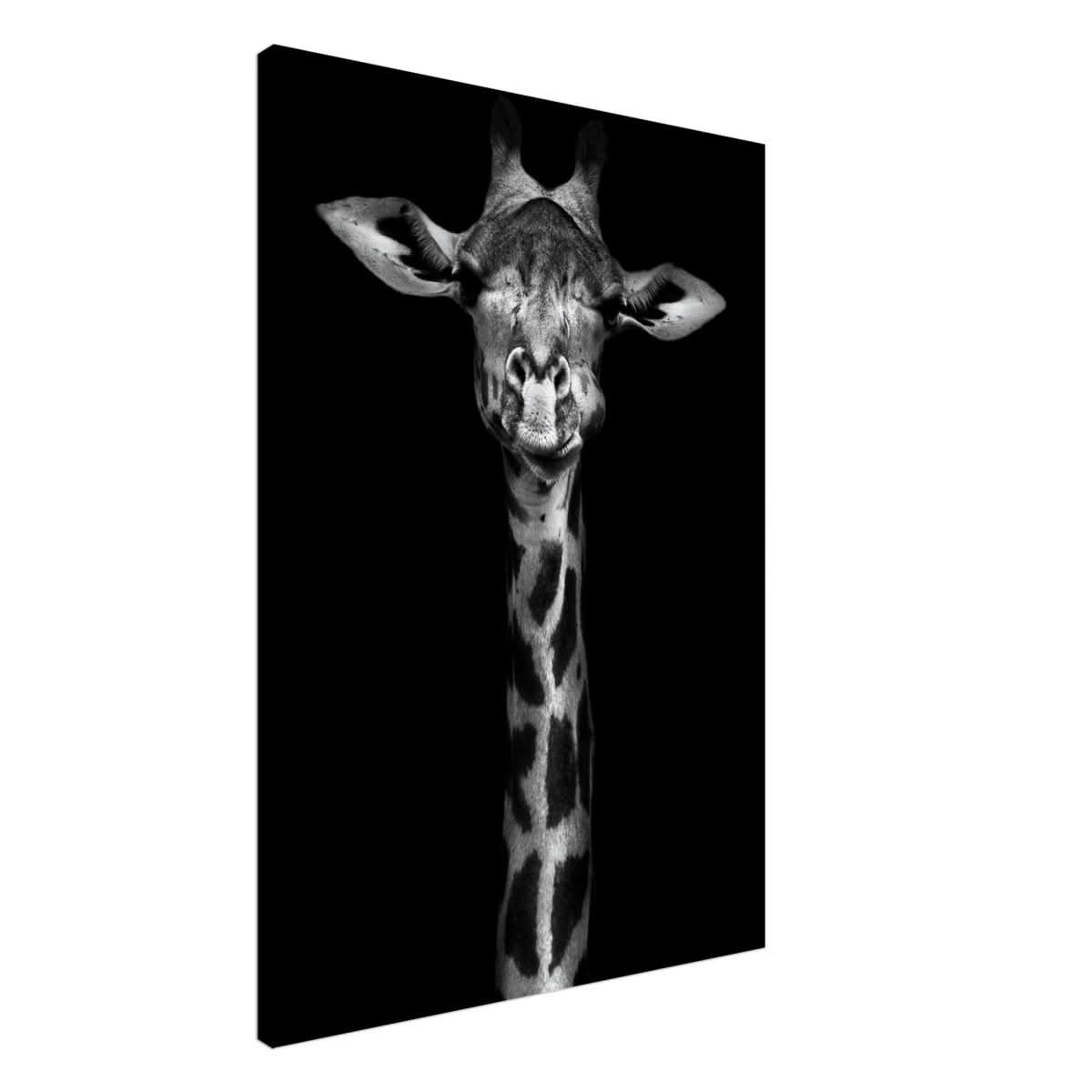 Da Vinci Animal Kingdom Wall art print | Giraffe | Minimalist Black and white - Canvas - 70x100 cm / 28x40″ - Thick