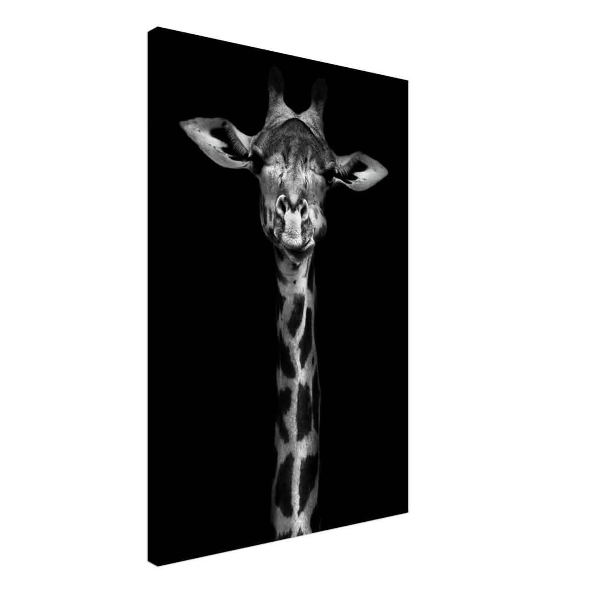 Da Vinci Animal Kingdom Wall art print | Giraffe | Minimalist Black and white - Canvas - 50x75 cm / 20x30″ - Slim