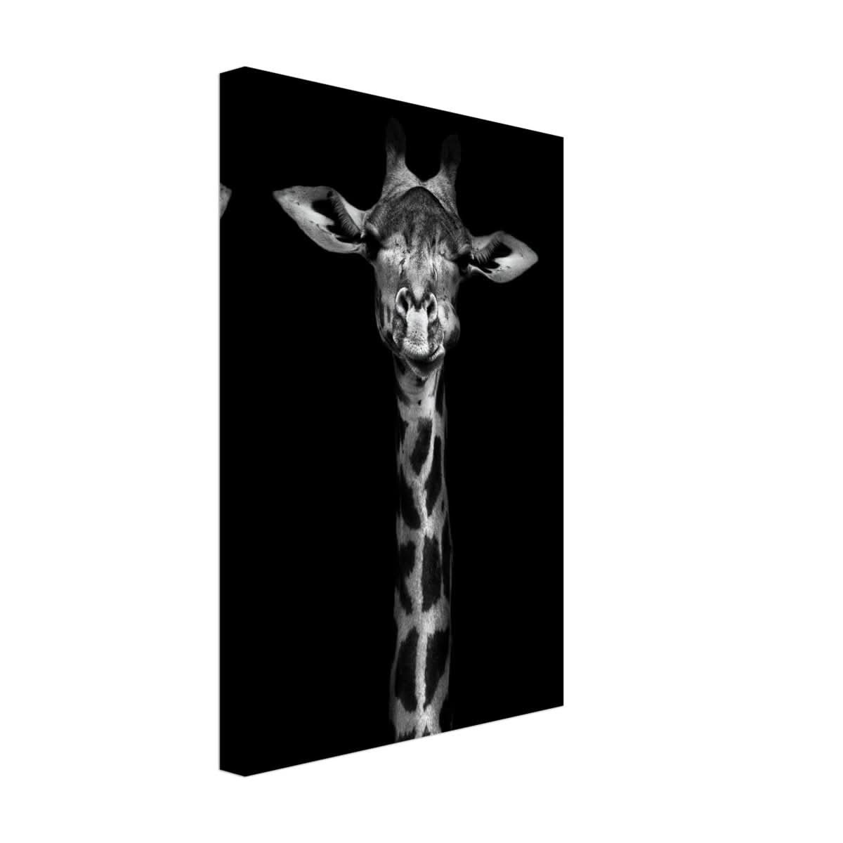 Da Vinci Animal Kingdom Wall art print | Giraffe | Minimalist Black and white - Canvas - 30x45 cm / 12x18″ - Thick