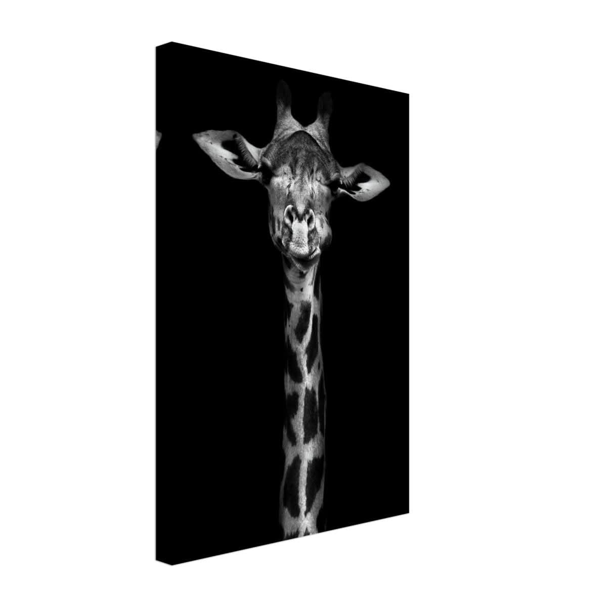 Da Vinci Animal Kingdom Wall art print | Giraffe | Minimalist Black and white - Canvas - 30x45 cm / 12x18″ - Slim