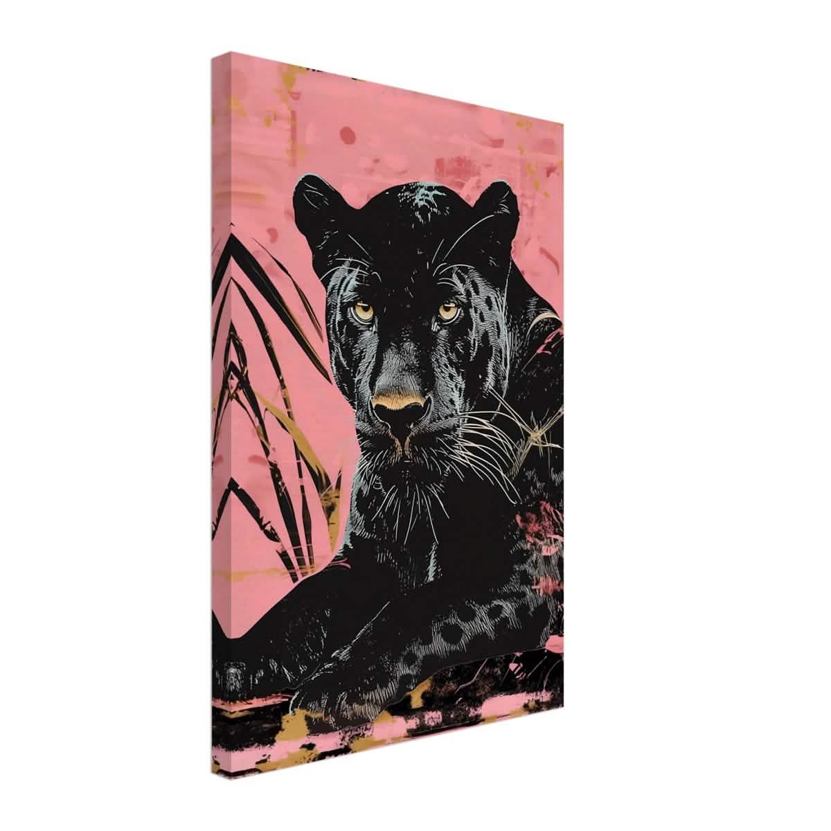 Da Vinci Animal Kingdom Wall art print | Wildlife | black leopard | black panther - Canvas - 40x60 cm / 16x24″ - Thick