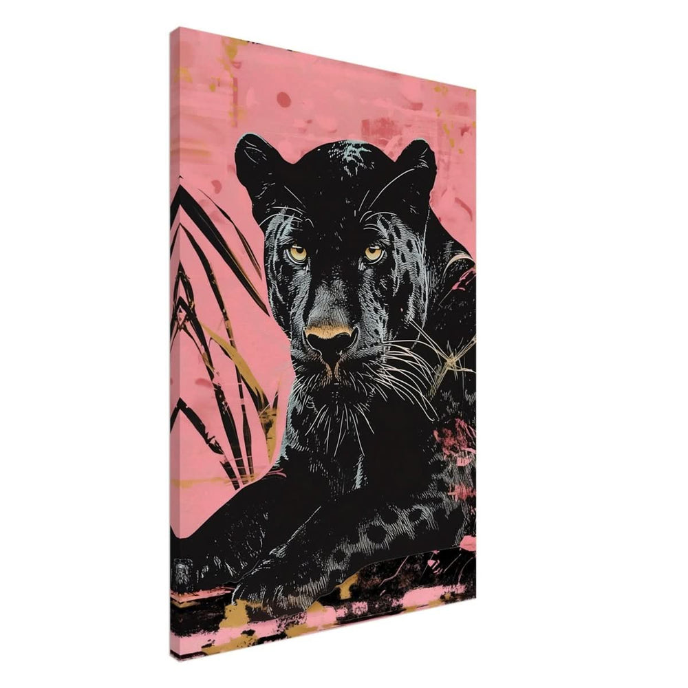 Da Vinci Animal Kingdom Wall art print | Wildlife | black leopard | black panther - Canvas - 60x90 cm / 24x36″ - Slim