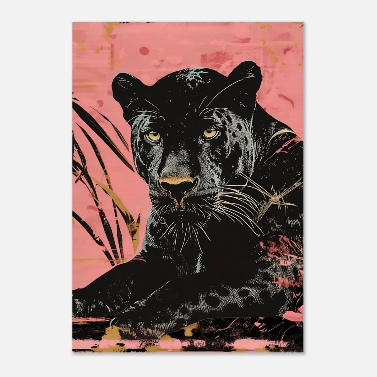 Da Vinci Animal Kingdom Wall art print | Wildlife | black leopard | black panther - Wood Prints - 70x100 cm / 28x40″ - 10 mm