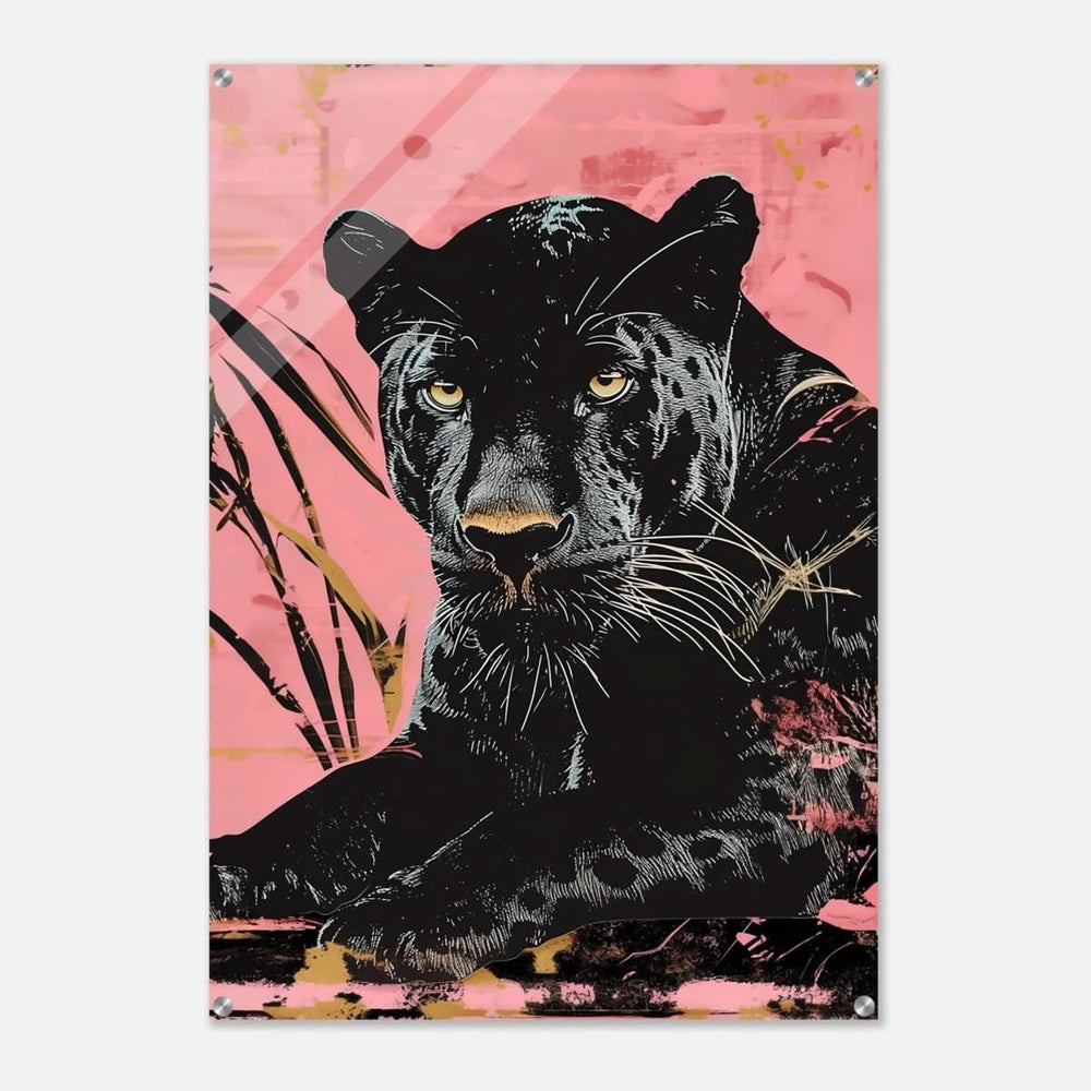 Da Vinci Animal Kingdom Wall art print | Wildlife | black leopard | black panther - Acrylic Print - 70x100 cm / 28x40″ -