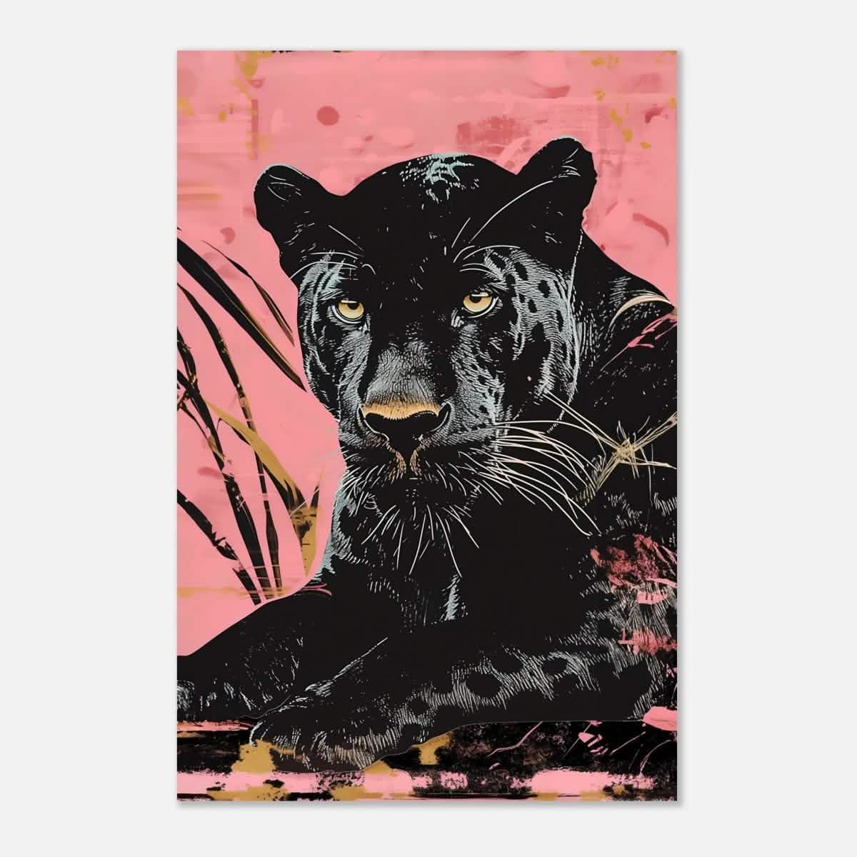 Da Vinci Animal Kingdom Wall art print | Wildlife | black leopard | black panther - Aluminum Print - 40x60 cm / 16x24″ -