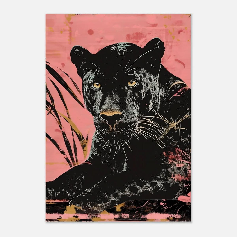 Da Vinci Animal Kingdom Wall art print | Wildlife | black leopard | black panther - Wood Prints - 70x100 cm / 28x40″ - 20 mm