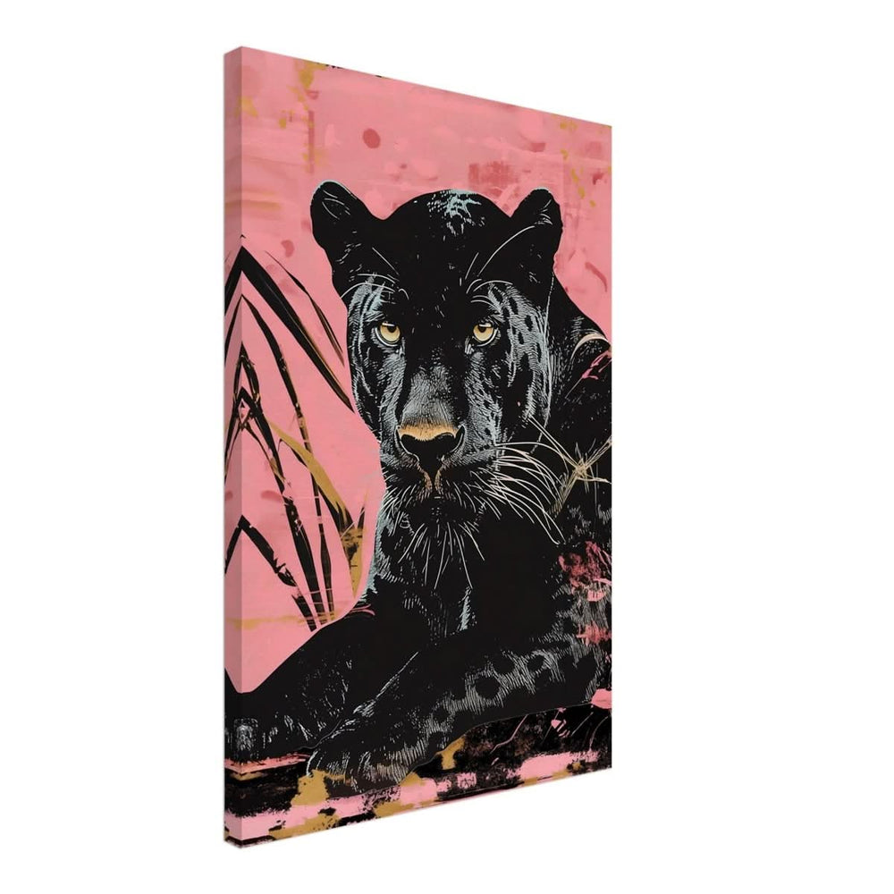 Da Vinci Animal Kingdom Wall art print | Wildlife | black leopard | black panther - Canvas - 50x75 cm / 20x30″ - Thick