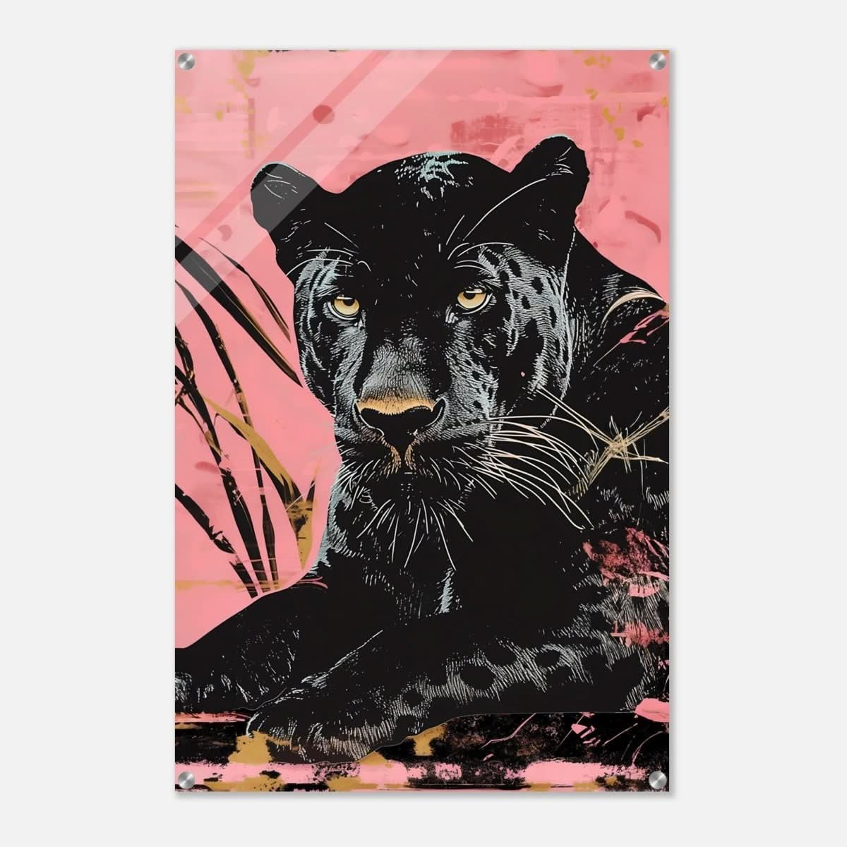 Da Vinci Animal Kingdom Wall art print | Wildlife | black leopard | black panther - Acrylic Print - 60x90 cm / 24x36″ -