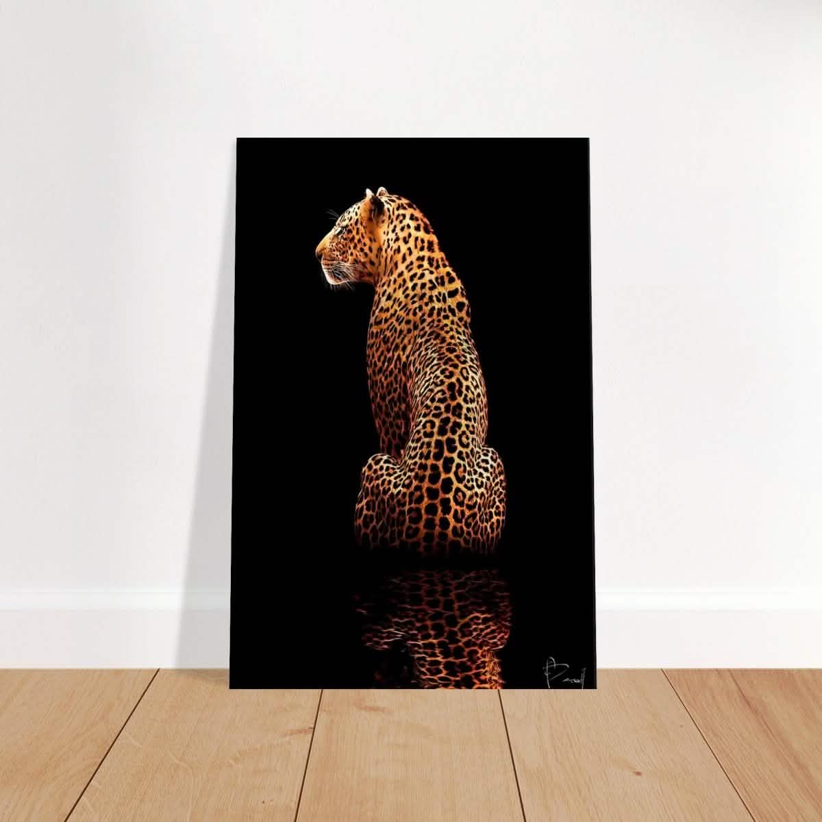 Da Vinci Animal Kingdom Wall art print | Wildlife | Leopard - Brushed Aluminum Print - 60x90 cm / 24x36″ -