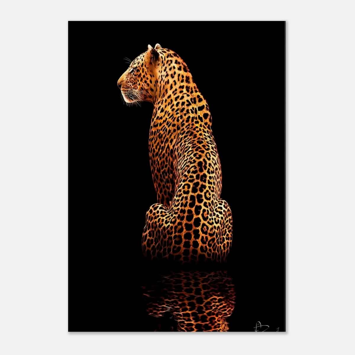 Da Vinci Animal Kingdom Wall art print | Wildlife | Leopard - Wood Prints - 70x100 cm / 28x40″ - 20 mm