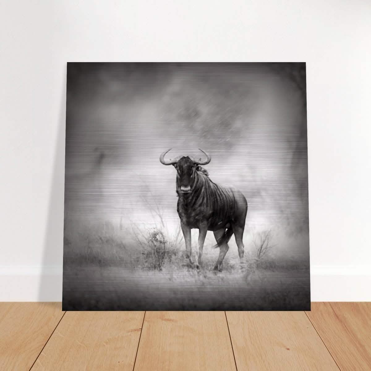 Da Vinci Animal Kingdom Wall art print | Wildlife | Wildebeest - Brushed Aluminum Print - 40x40 cm / 16x16″ -