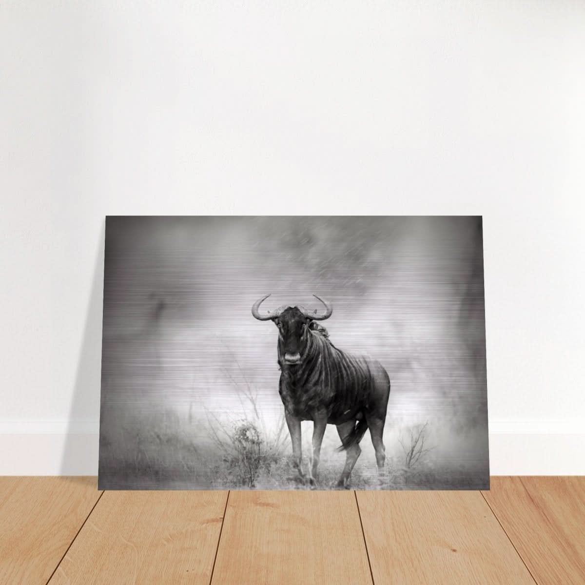 Da Vinci Animal Kingdom Wall art print | Wildlife | Wildebeest - Brushed Aluminum Print - 70x100 cm / 28x40″ -
