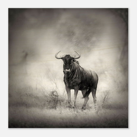Da Vinci Animal Kingdom Wall art print | Wildlife | Wildebeest - Wood Prints - 40x40 cm / 16x16″ - 20 mm