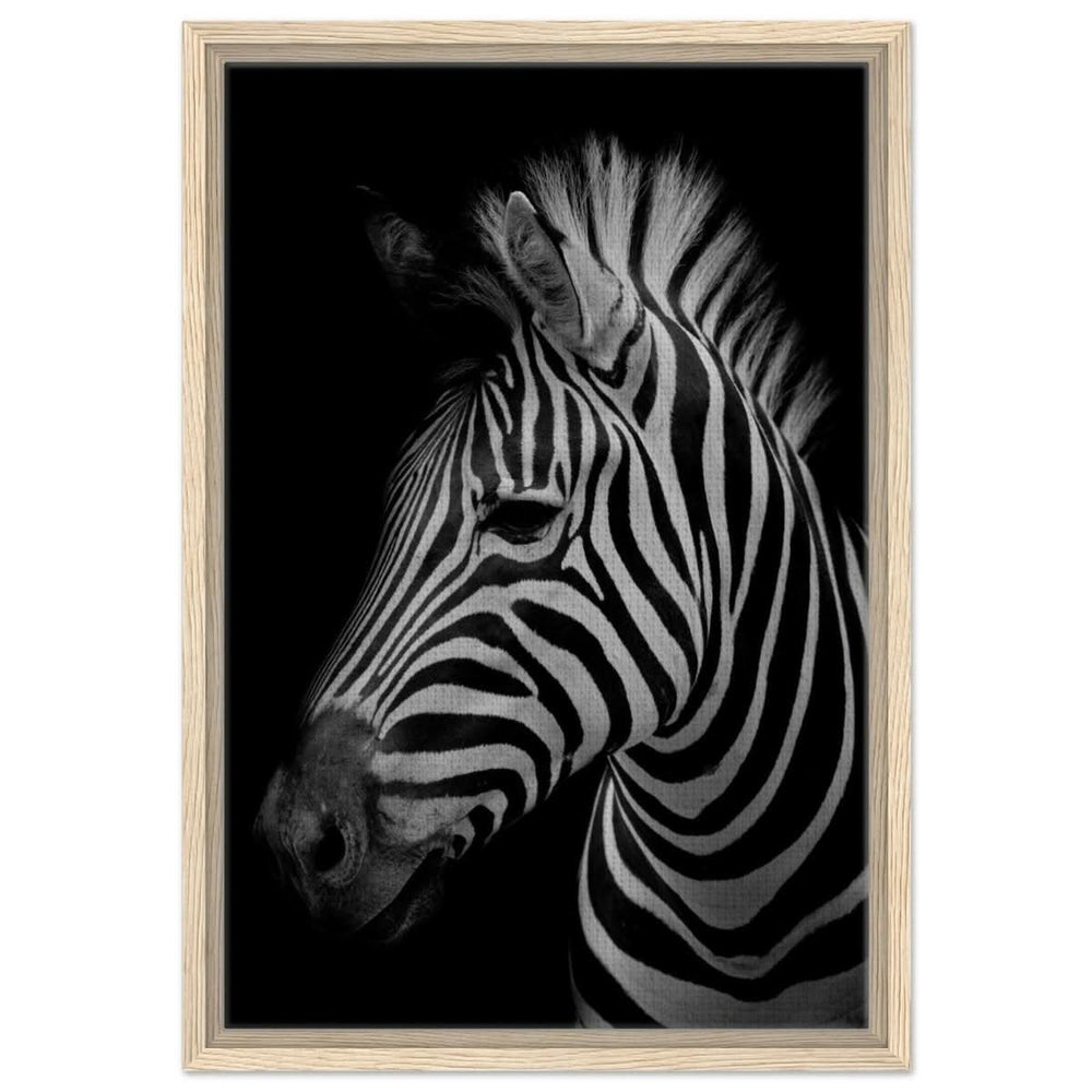 Da Vinci Animal Kingdom Wall art print | Zebra - Framed Canvas - 40x60 cm / 16x24″ - Wood frame