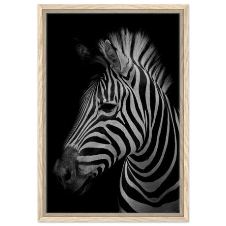 Da Vinci Animal Kingdom Wall art print | Zebra - Framed Canvas - 40x60 cm / 16x24″ - Wood frame
