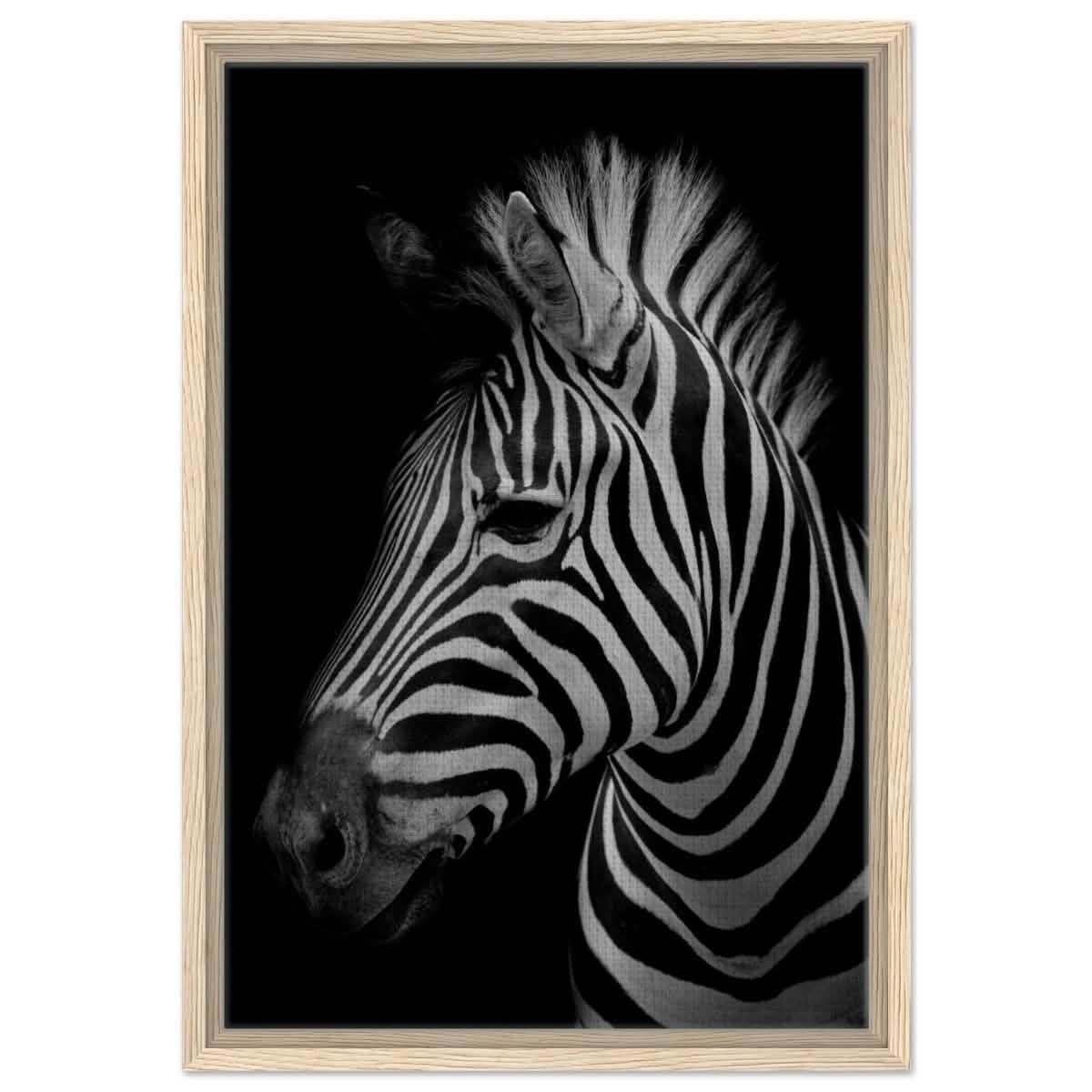 Da Vinci Animal Kingdom Wall art print | Zebra - Framed Canvas - 40x60 cm / 16x24″ - Wood frame