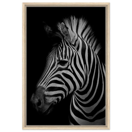 Da Vinci Animal Kingdom Wall art print | Zebra - Framed Canvas - 50x75 cm / 20x30″ - Wood frame