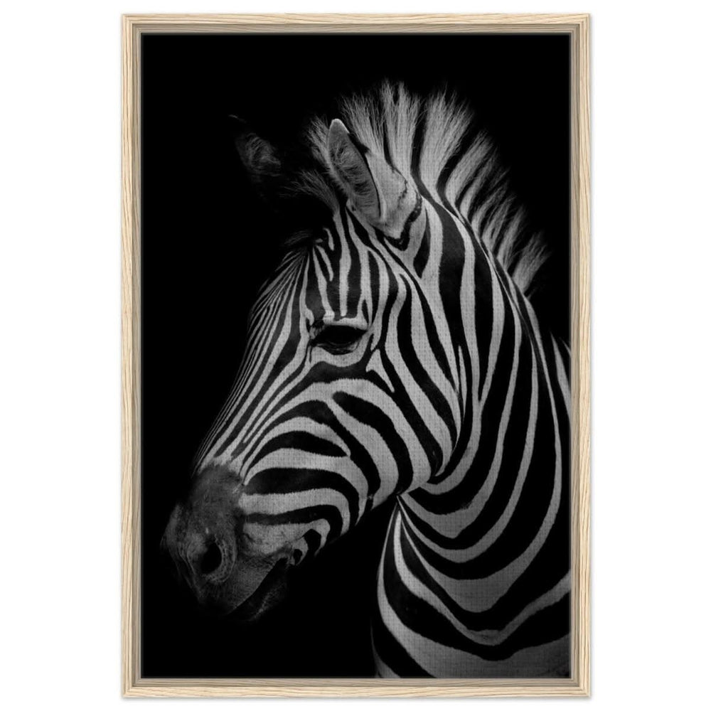 Da Vinci Animal Kingdom Wall art print | Zebra - Framed Canvas - 60x90 cm / 24x36″ - Wood frame