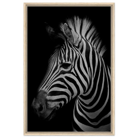 Da Vinci Animal Kingdom Wall art print | Zebra - Framed Canvas - 60x90 cm / 24x36″ - Wood frame