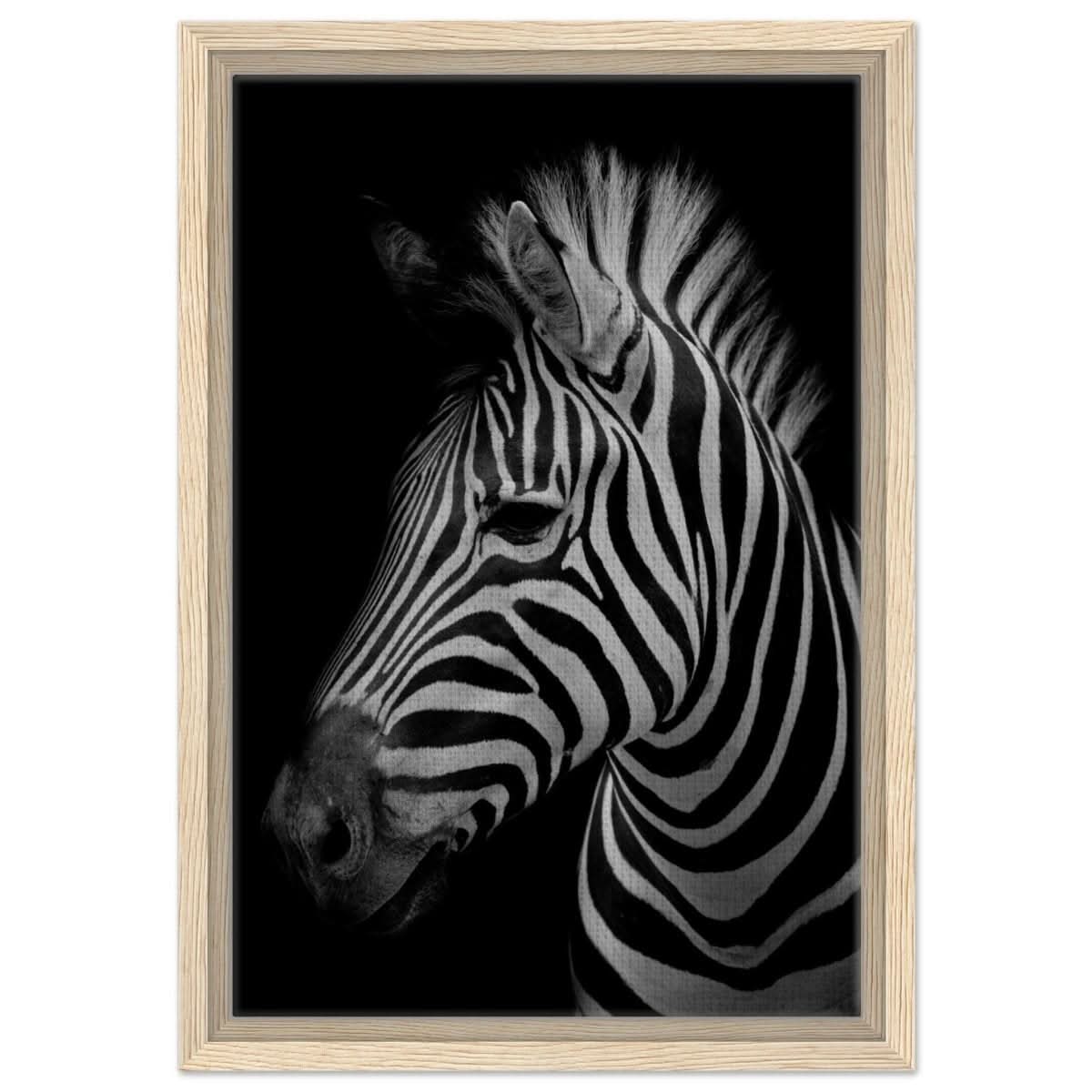 Da Vinci Animal Kingdom Wall art print | Zebra - Framed Canvas - 30x45 cm / 12x18″ - Wood frame