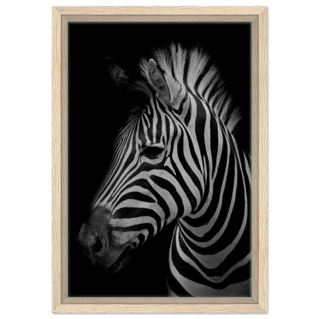 Da Vinci Animal Kingdom Wall art print | Zebra - Framed Canvas - 30x45 cm / 12x18″ - Wood frame