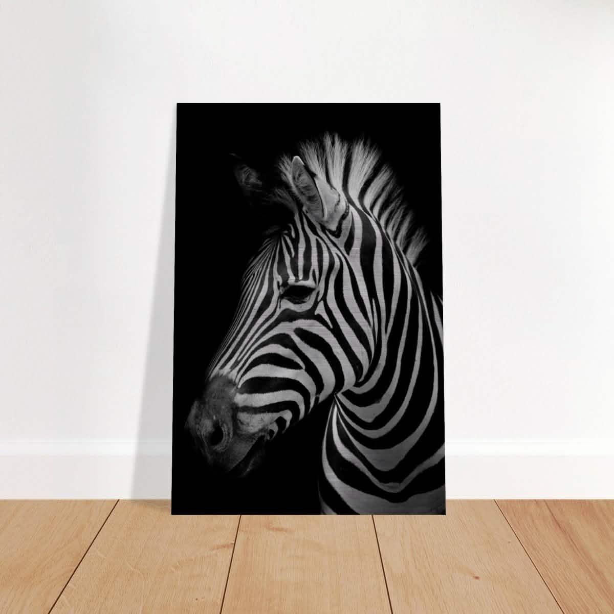Da Vinci Animal Kingdom Wall art print | Zebra - Brushed Aluminum Print - 30x45 cm / 12x18″ -