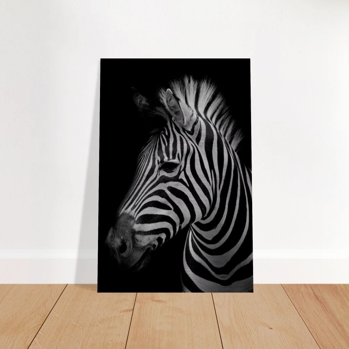Da Vinci Animal Kingdom Wall art print | Zebra - Brushed Aluminum Print - 60x90 cm / 24x36″ -