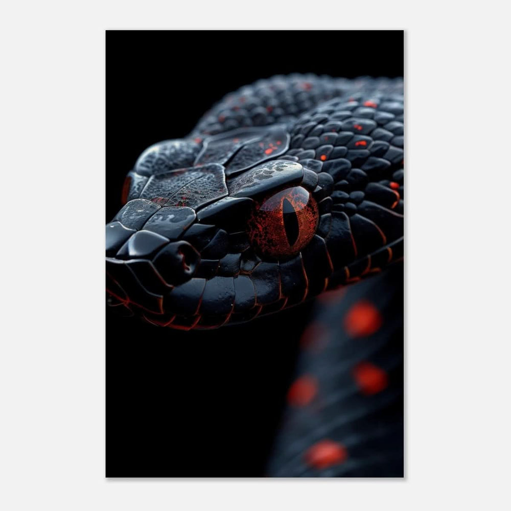 Da Vinci Animal Kingdom Wall art | Wildlife | Black Mamba | snake - Wood Prints - 60x90 cm / 24x36″ - 20 mm