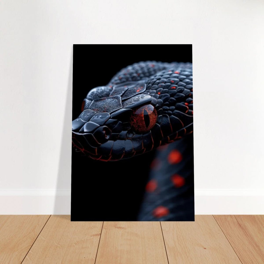 Da Vinci Animal Kingdom Wall art | Wildlife | Black Mamba | snake - Brushed Aluminum Print - 70x100 cm / 28x40″ -