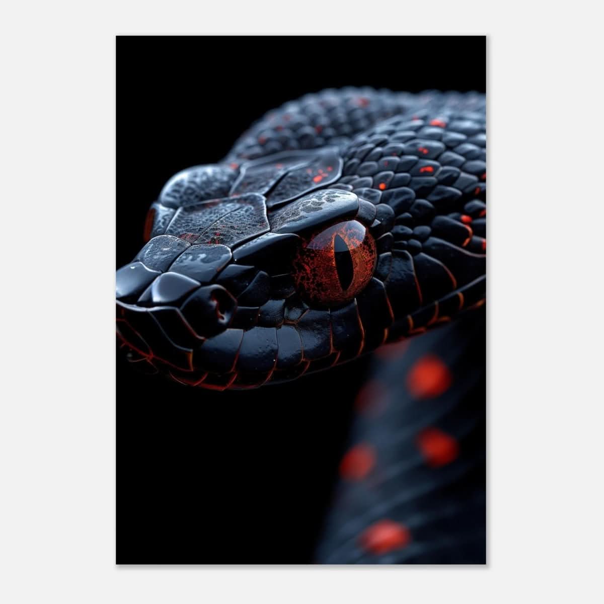 Da Vinci Animal Kingdom Wall art | Wildlife | Black Mamba | snake - Aluminum Print - 70x100 cm / 28x40″ -