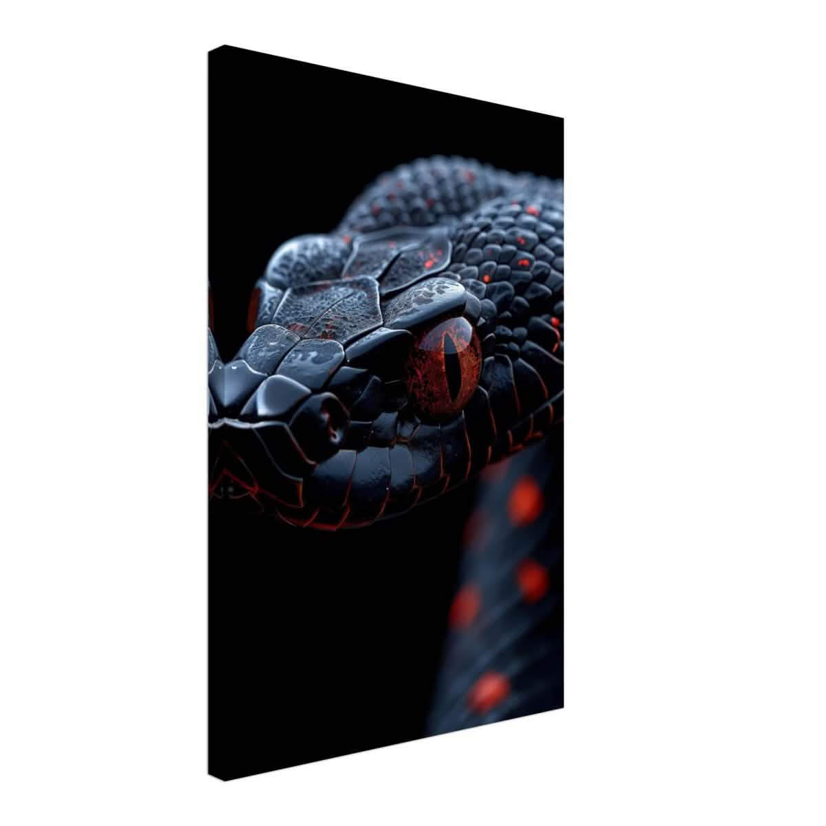 Da Vinci Animal Kingdom Wall art | Wildlife | Black Mamba | snake - Canvas - 40x60 cm / 16x24″ - Slim