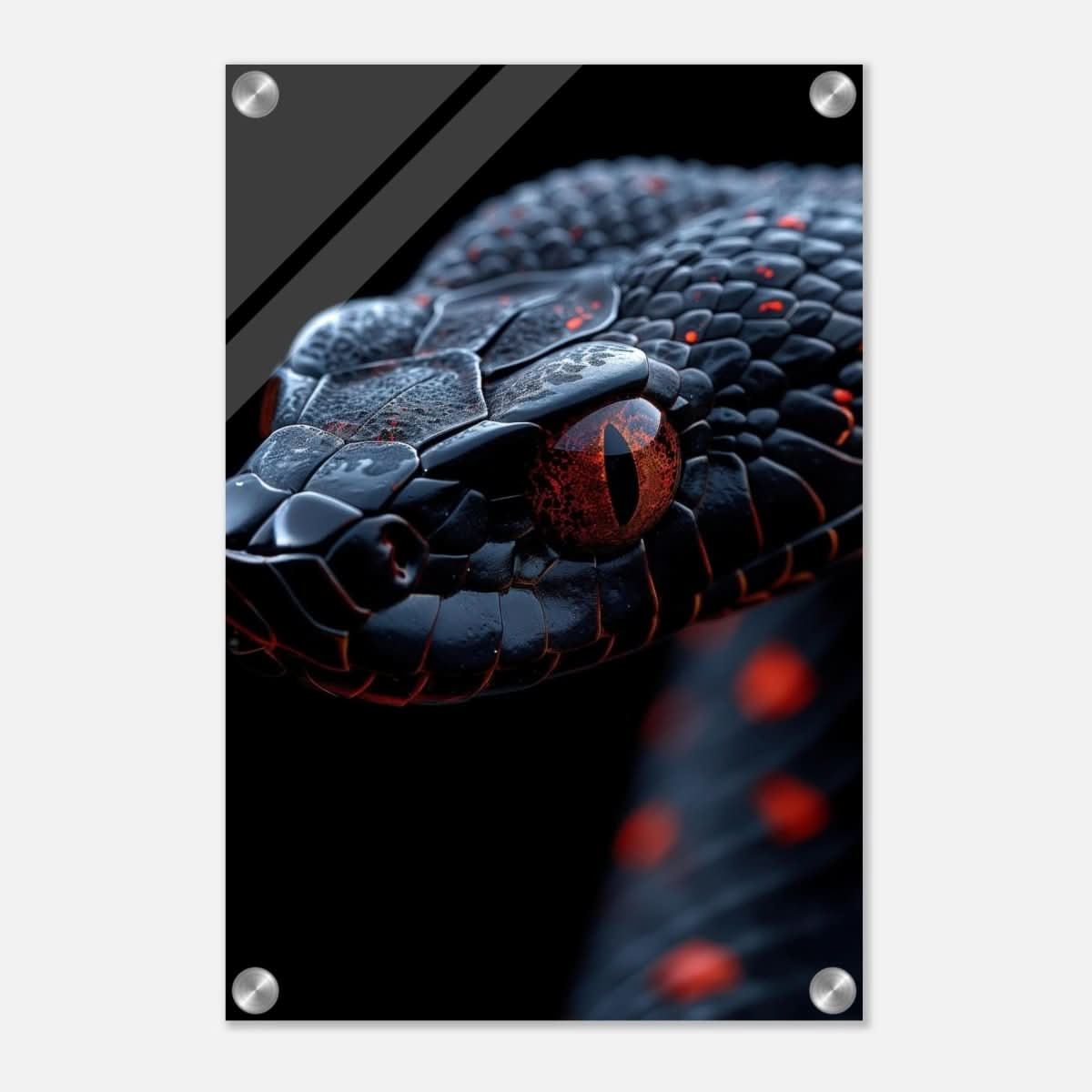 Da Vinci Animal Kingdom Wall art | Wildlife | Black Mamba | snake - Acrylic Print - 30x45 cm / 12x18″ -