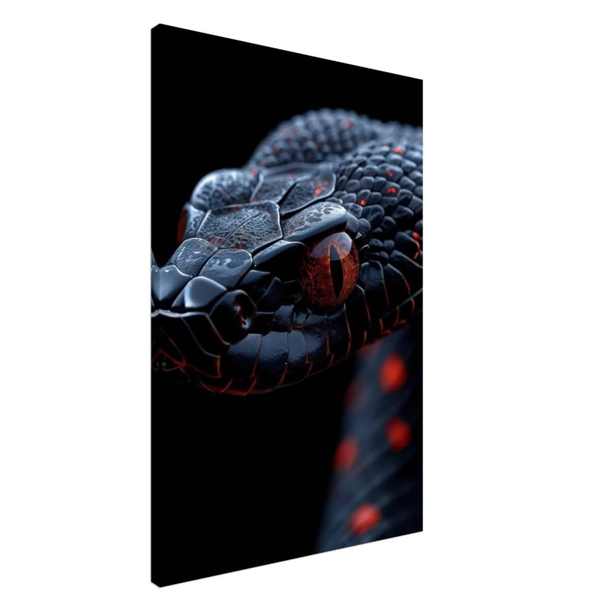 Da Vinci Animal Kingdom Wall art | Wildlife | Black Mamba | snake - Canvas - 60x90 cm / 24x36″ - Slim